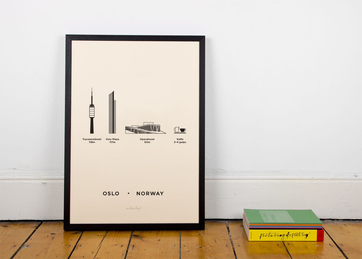 Oslo, Norway Screenprint Poster by me&him&you